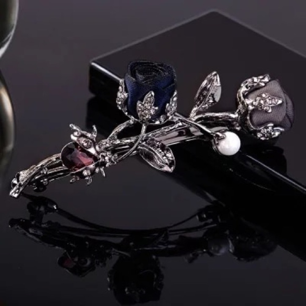 Eleanor ShuMark Elegant Rose hair clip.Made in France.NWT